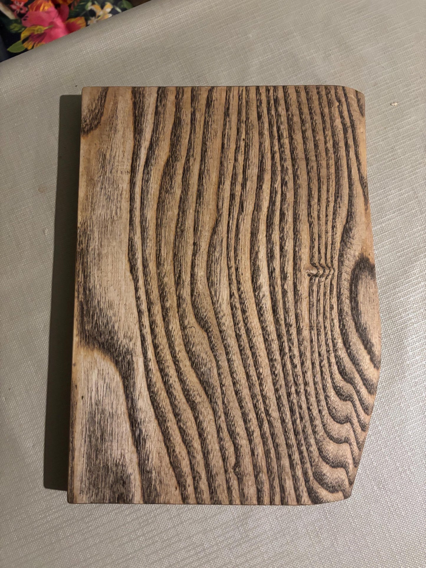 live edge ash chopping board