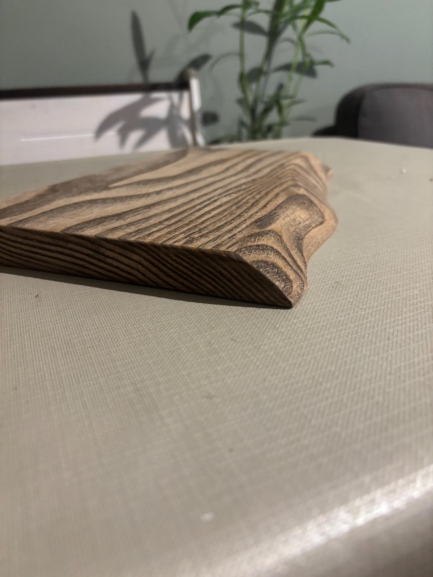 live edge ash chopping board