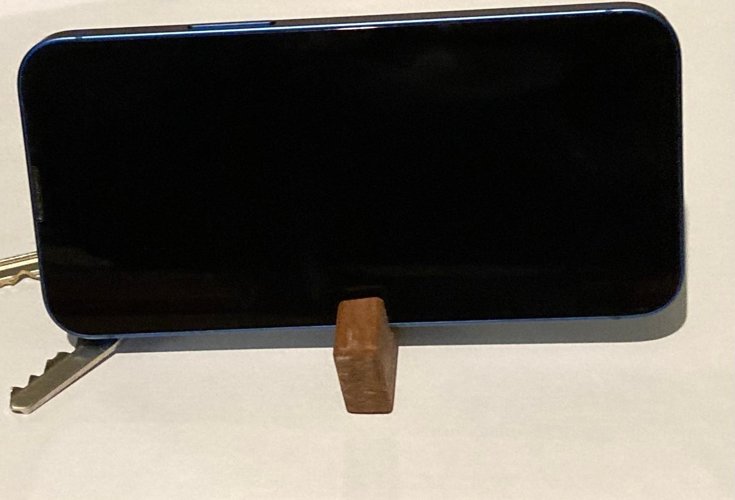 hardwood phone/tablet stand keyring