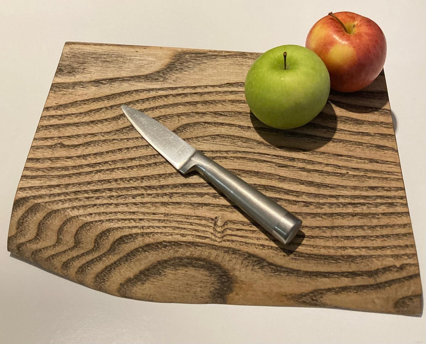live edge ash chopping board