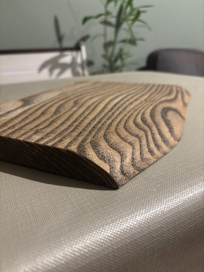 live edge ash chopping board