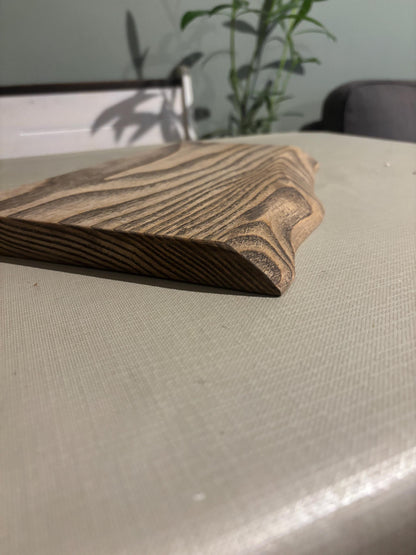 live edge ash chopping board