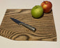 live edge ash chopping board