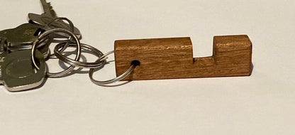 hardwood phone/tablet stand keyring