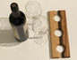 sapele, oak and wenge hardwood wine caddy