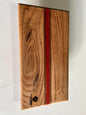 Handmade Bespoke cheese board, compact Oak Padauk and Sapele chopping board, colourful exotic cutting block, unique stylish bread board