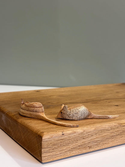 Oak Mouse Chopping Board, Handmade Charcuterie Board, Chunky Serving Board